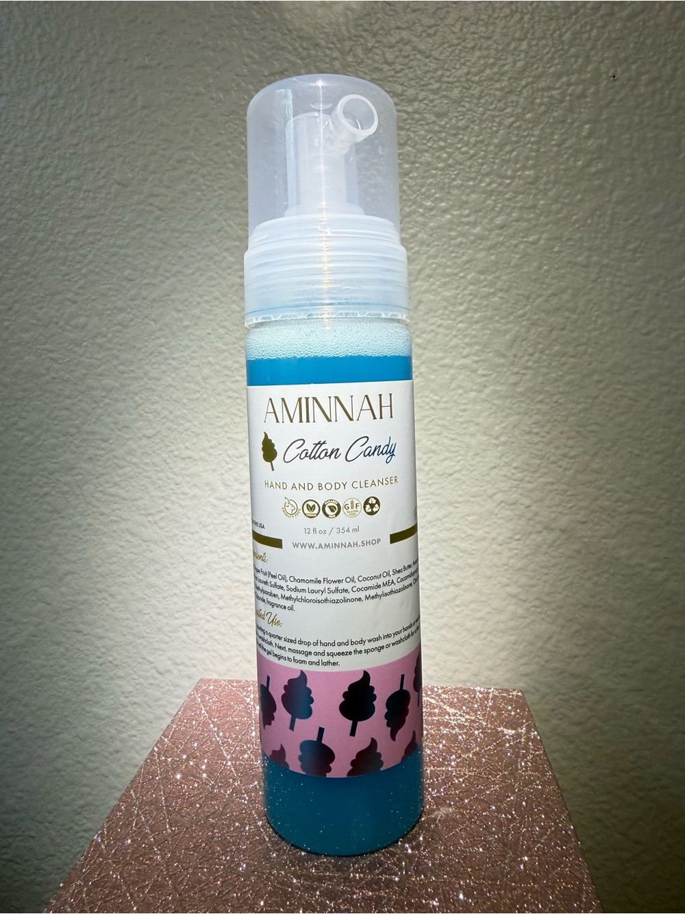 AMINNAH Cotton Candy Hand & Body Cleanser — Blue